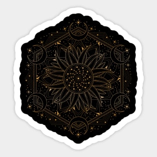 Flower Of Life | Crescent Moon Sticker